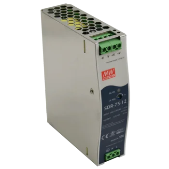SDR-75-12 Мощный блок питания на DIN-рейку, 12В, 6,3А, 75Вт Mean Well SDR-75-12 Мощный блок питания на DIN-рейку, 12В, 6,3А, 75Вт Mean Well